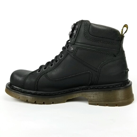 Dr. Martens Soren Moto Biker Black Stud Hiking Leather Ankle Boots Mens 9 Black main image 8